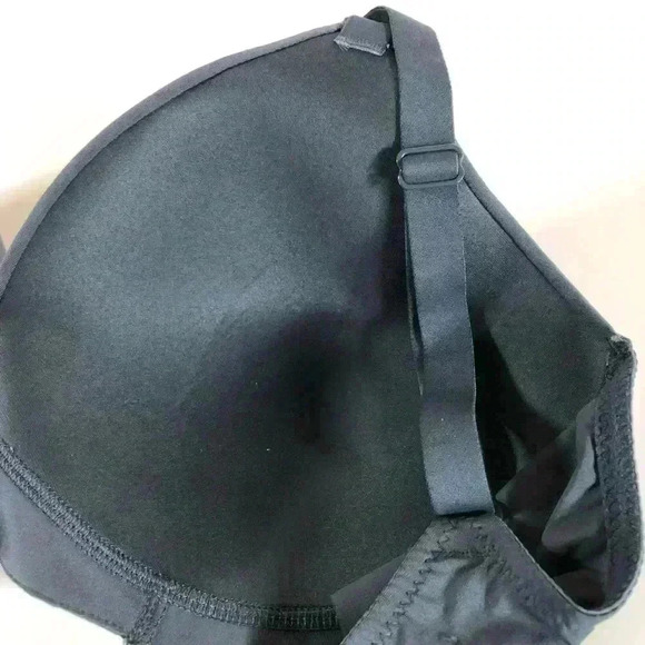 DKNY Women’s Charcoal Blue Wireless Bra Lightly Padded Comfortable size Large - Picture 7 of 8